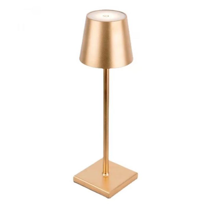 Lampa de masa, At Performance, led reincarcabila cu 3 temperaturi de culoare cald/rece/neutru, 38 cm x10 cm, culoare Auriu